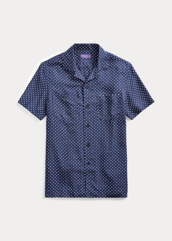 Camisa Ralph Lauren Hombre Azul Marino / Blancos - Polka-Dot-Print - LEKRC4572
